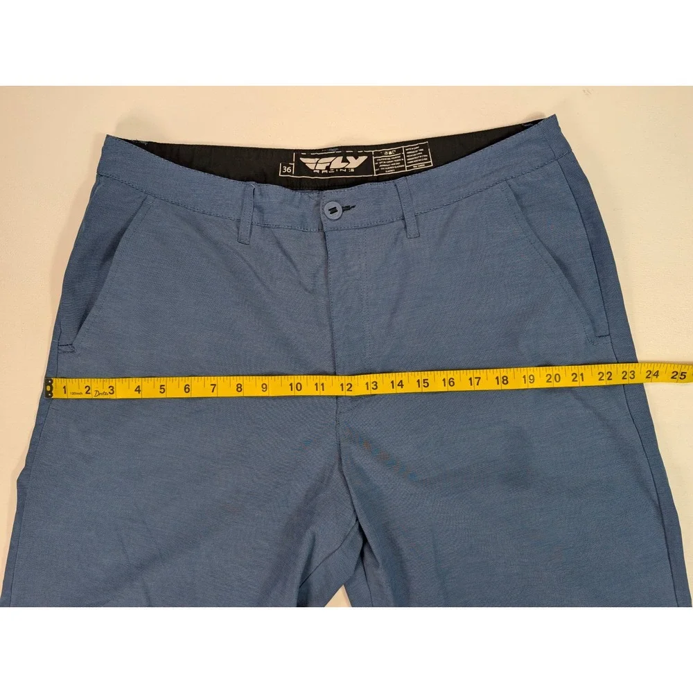 Fly Racing Mens Blue Hybrid Walk Shorts Size 36 Casual Active Stretch Micro-Cord